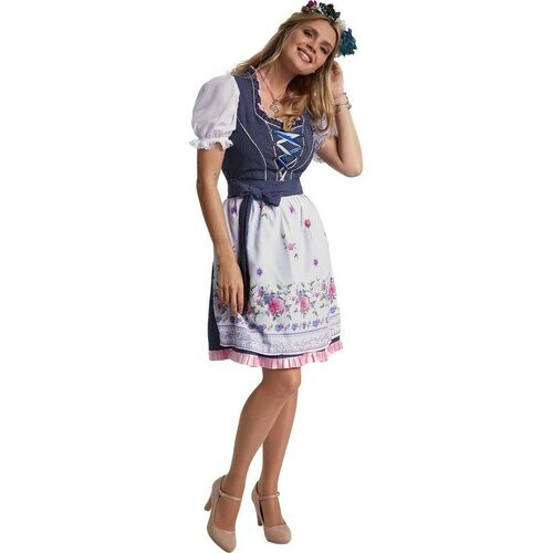 Tweedekans Dressforfun Mini-Dirndl Garching model 2 XXL - verkleedkleding kostuum halloween verkleden feestkleding carnavalskleding carnaval feestkledij partykleding - 304669