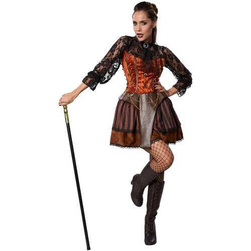 Tweedekans dressforfun - Steampunk gravin XXL - verkleedkleding kostuum halloween verkleden feestkleding carnavalskleding carnaval feestkledij partykleding - 302314