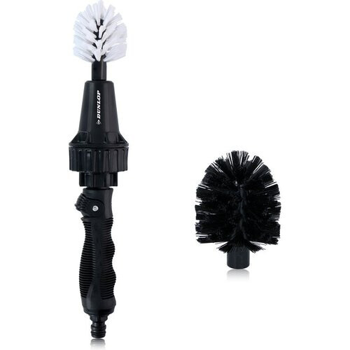 Tweedekans Dunlop Schoonmaakborstel - Velgenborstel - met Slangaansluiting 3/4" - Roterend - Stroomregelknop - 2 Borstels