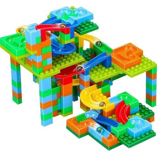 Tweedekans Eddy Toys Knikkerbaan - 248-Delig - met Knikkers - Kunststof - Rood, Geel, Groen, Blauw, Oranje