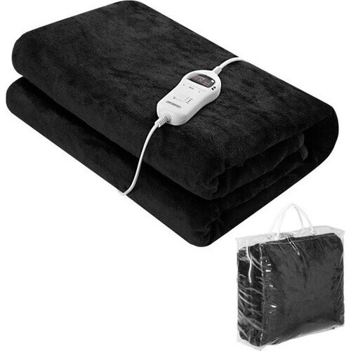 Tweedekans Elektrische Deken Koraal Fleece Antraciet 180x130ccm