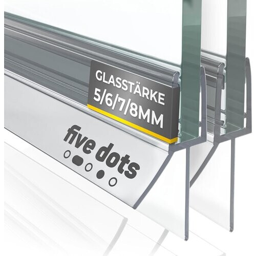 Tweedekans five Dots Doucheafdichting 2 stuks 6mm - Transparant - 2 stuks