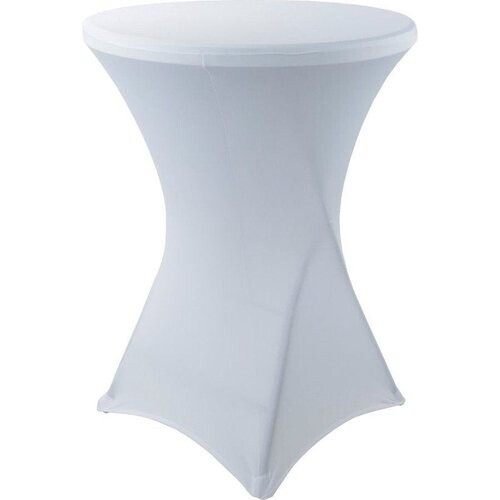 Tweedekans Statafelhoes & Statafelrok – 80 x 110 cm – Wit Polyester – Rekbaar Stretch Materiaal – Voor Cocktailtafel & Evenementen – Luxe Uitstraling & Wasbaar