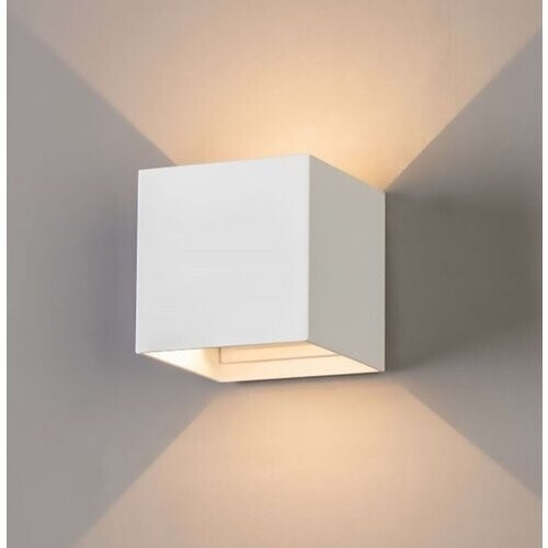 Tweedekans Goliving lamp – Wandlamp wit binnen en buiten – Kubuslamp industrieel – Waterdichte LED-verlichting - Energiezuinig en roestvrij - 10 x 10 x 10 cm