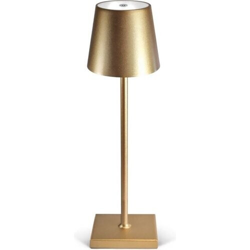 Tweedekans Goliving Tafellamp Oplaadbaar – Draadloos en dimbaar – Moderne touch lamp – Nachtlamp Slaapkamer – 38 cm – Goud