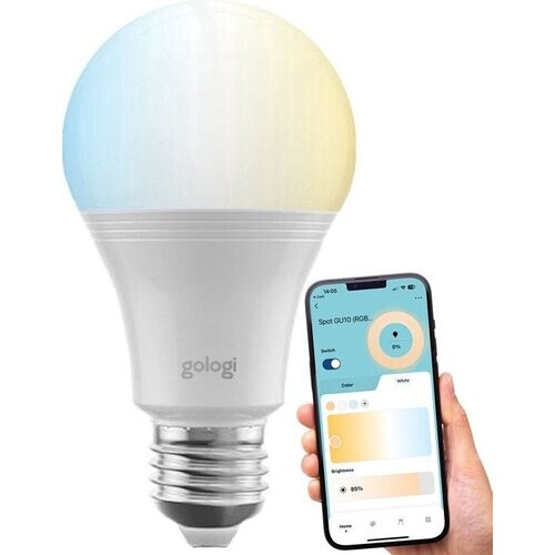 Tweedekans Gologi Slimme e27 led lamp - Smart bulb verlichting - Dimbaar - Wifi - Warm Wit Licht - CCT