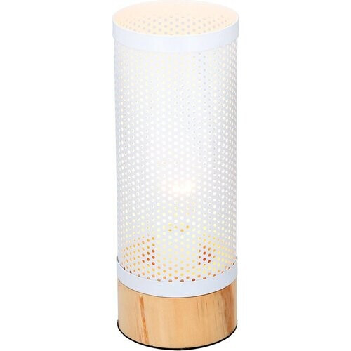 Tweedekans Grundig Tafellamp – Rond, Diffuus Licht, Wit & Hout – Stijlvolle Verlichting voor Elk Interieur