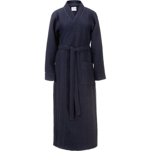 Tweedekans Heckettlane Badjas Wafel - Kamerjas voor Dames en Heren - XL - Ochtendjas van Katoen - Geschikt voor de Sauna - Blauw