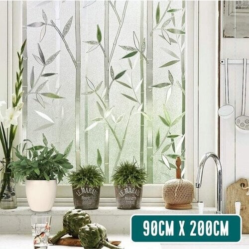 Tweedekans Homewell Raamfolie HR++ 90x200cm - Zonwerend & Isolerend - Statisch - Bamboe