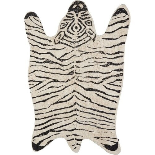 Tweedekans In The Mood - Vloerkleed Kinderkamer - Vloerkleed Jungle - Zebra - 180 x 120 cm - Zwart/Wit