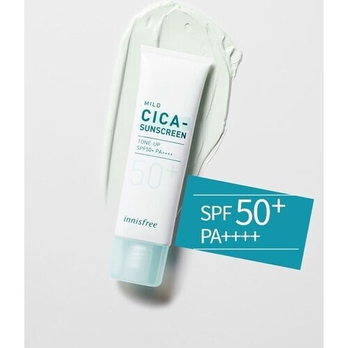 Tweedekans Innisfree - True Mild Cica zonnebrandcrème SPF50+ PA++++ 50ml - Koreaanse huidverzorging