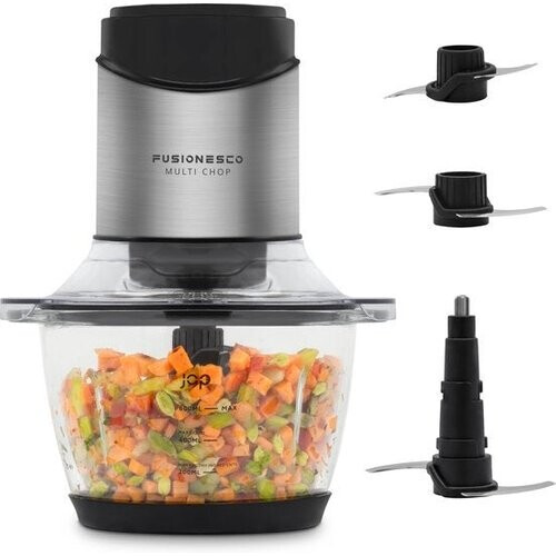 Tweedekans JAP Appliances Multi Chop - Hakmolen met glazen kom (1.2 liter) - IJscrusher - Vaatwasserbestendig - Food chopper - 6 messen - 400W