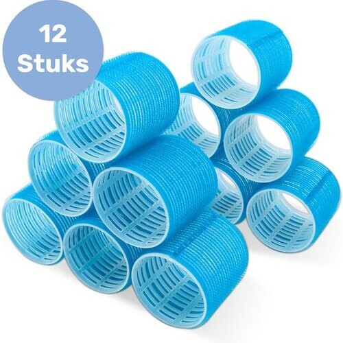Tweedekans Krulspelden 12 stuks - Incl. 8 haarclips - Groot - Haarrollers - Krullen zonder hitte - Kleefrollers Haar - Rollers - Krullers - Zelfklevend - Heatless Curls
