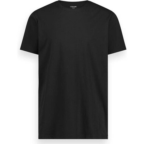 Tweedekans LEBASQ - Miles' T-shirt voor heren - 3 pack - met Crew Neck - Extra lang - Geschikt als Ondershirt - Zwart - L - Katoen