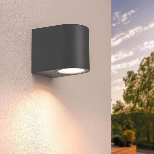 Tweedekans Ledvion - LED Wandlamp Antraciet - GU10 - IP54