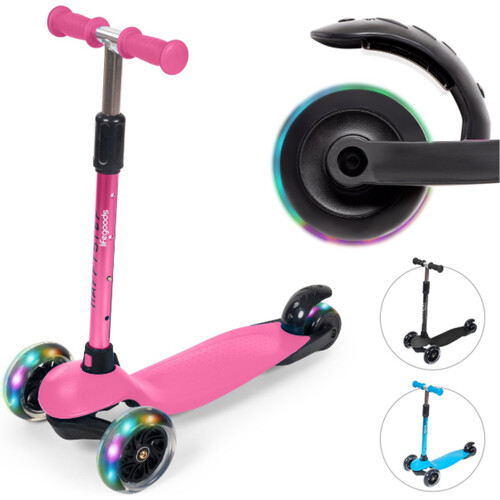 Tweedekans LifeGoods HappyStep - Kinderstep - Step 2-5 Jaar - 3 Lichtgevende Wielen - Jongens/Meisjes - Roze