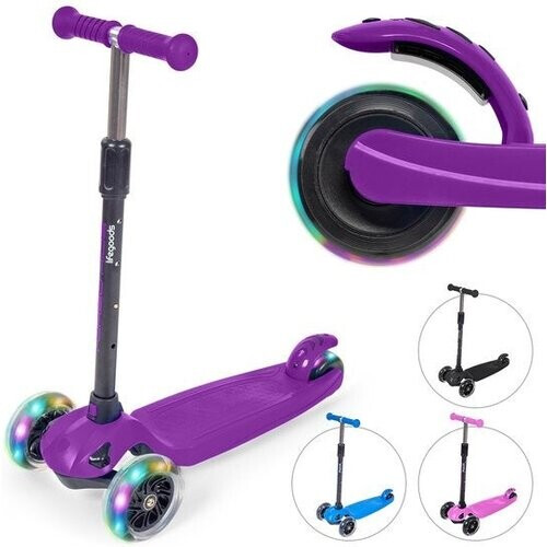 Tweedekans LifeGoods TurboRide Kinderstep - Step 5-8 Jaar - 3 Lichtgevende Wielen - Jongens/Meisjes - Paars