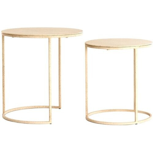 Tweedekans Light & Living Bijzettafel Sadar - Bruin - Ø52x46cm + Ø50x40cm -