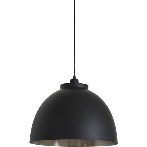 Tweedekans Light & Living KYLIE Hanglamp Ø45x32 cm – Zwart met Nikkel/Goud Detail – Modern Industrieel – E27
