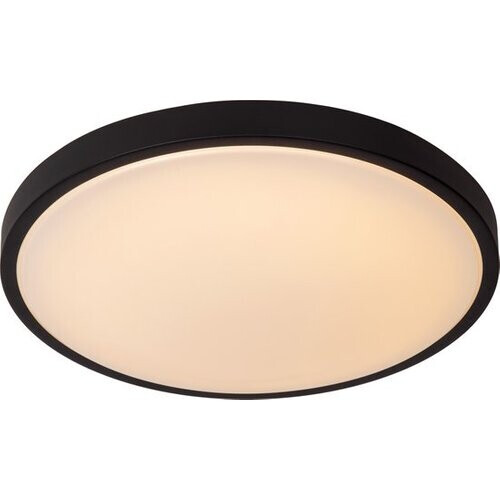 Tweedekans Lucide DASHER - Plafonnière (Plafondlamp) Badkamer - Ø 41 cm - LED - 1x24W 2700K - IP44 - Bewegingssensor - Zwart