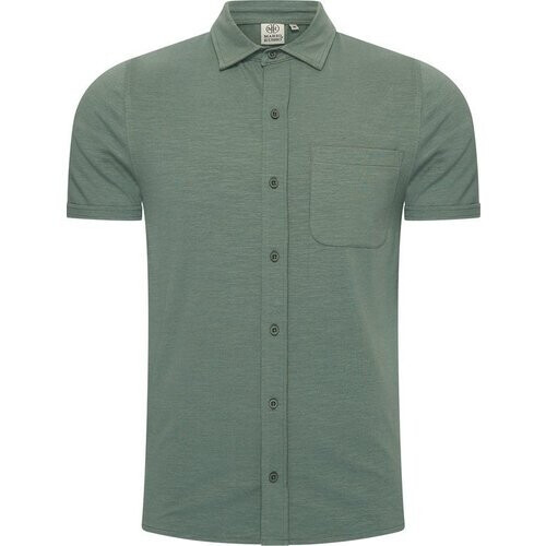 Tweedekans Mario Russo Korte Mouwen Overhemd - Overhemd heren - Polo Shirt Heren - t shirt heren - XXL - Eend Groen
