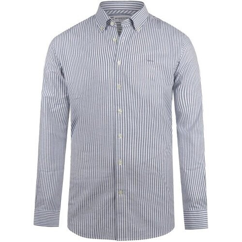 Tweedekans McGregor Overhemd Overhemd Oxford Grote Streep Mm999 6001 03 2100 Navy Mannen Maat - XL