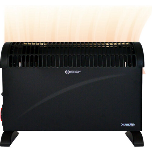 Tweedekans Mesko Elektrische Convector Kachel - Instelbare Thermostaat - 3 Warmtestanden - 2000W - Zwart