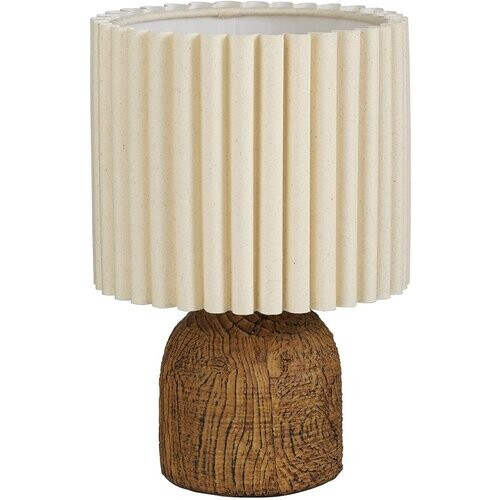 Tweedekans Mica Decorations Frey Tafellamp Woonkamer - Japandi Stijl - Lamp Decoratief met Lampenkap - Bureaulamp Tafellampen Woonkamer - 33 x ⌀22 cm - Bruin