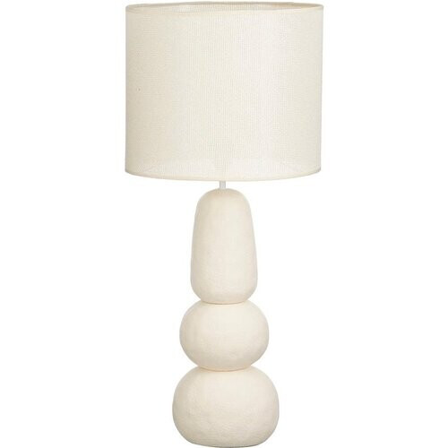 Tweedekans Mica Decorations Menko Tafellamp Woonkamer - Lamp Decoratief met Lampenkap - Bureaulamp Tafellampen Woonkamer - 84 x ⌀38 cm - 60W E27 IP20 - Cream