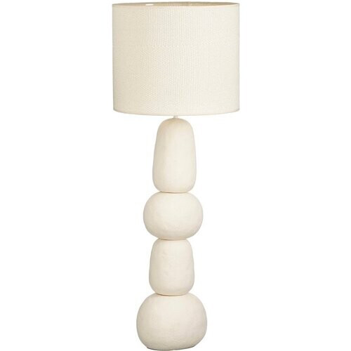 Tweedekans Mica Decorations Menko Vloerlamp Woonkamer - Lamp Decoratief met Lampenkap - Bureaulamp Tafellampen Woonkamer - 105 x ⌀38 cm - 60W E27 IP20 - Cream