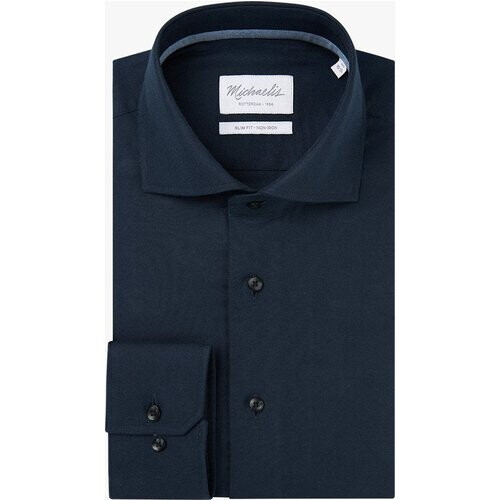 Tweedekans Michaelis slim fit heren overhemd - dobby - groen - Strijkvriendelijk - Boordmaat: 40