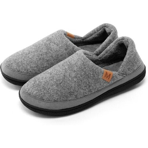 Tweedekans Milanoro Comfortabele Warme Herenpantoffels – Omklapbare Hiel – Grijs – Maat 41–42