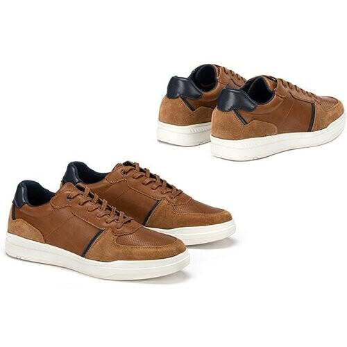 Tweedekans Milanoro - Stijlvolle lederen herensneakers - Cognac - Maat 45