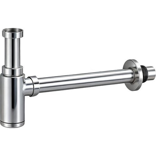 Tweedekans Mirlux - Verchroomde roestvrijstalen sifon - Universele wastafelsifon Ø32 mm - Verstelbaar 300 x 243 mm - Inclusief muurrozet - Design sifon voor wastafel en gootsteen