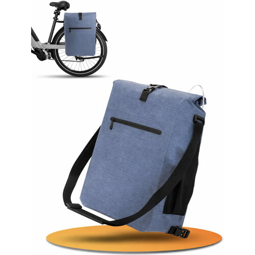 Tweedekans MiVelo 3-in-1 fietstas rugzak 25L – waterdicht – 58×30×15 cm – jeansblauw