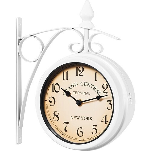 Tweedekans Monzana Retrostyle Stationsklok/ Klok - 29 x 9,5 x 32,5 cm -Wit