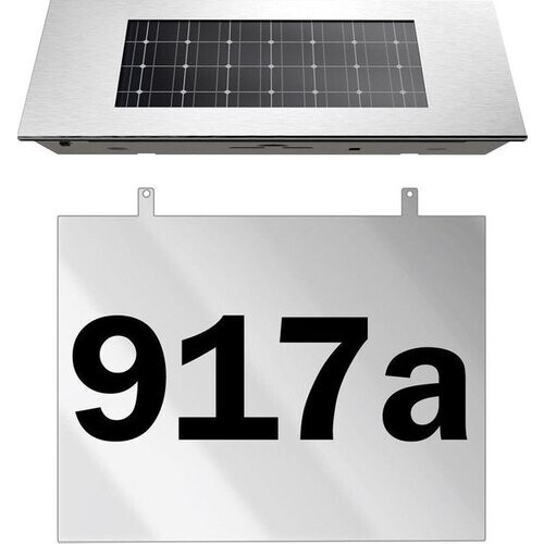 Tweedekans Monzana Solar Huisnummer LED Lamp – RVS- Transparant