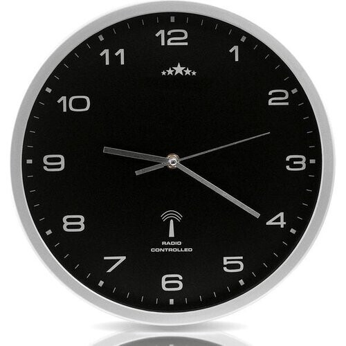 Tweedekans Monzana Wandklok – Automatisch Analoog Radiogestuurd Ø31cm - Zwart
