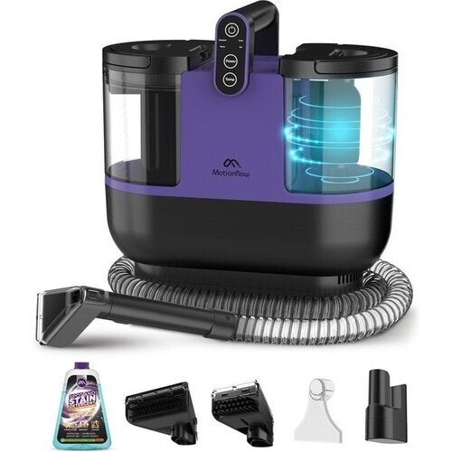Tweedekans Motionflow 4-in-1 Tapijtreiniger – 1800 ml Watertank – Verwarmingsfunctie – Zelfreinigend – 40 x 28 x 38 cm – Paars