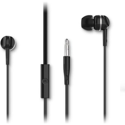 Tweedekans Motorola Oordopjes met Draad 105 - Oordopjes met Microfoon - In-Ear Oordopjes - Incl. 6 Siliconen Oordoppen in S, M en L - In-Line Microfoon - Kristalhelder Geluid - Zwart