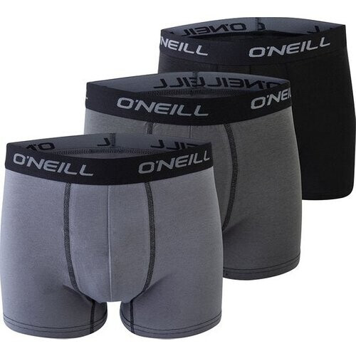 Tweedekans O'Neill Heren Boxershorts Trunks 900003 Effen Grijs/Zwart 3-Pack - Maat S