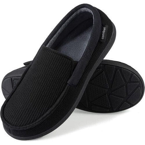 Tweedekans Pantoffels Heren - Sloffen - Mocassins - Zwart - Anti-slip - Maat 40/41 - Comfeet