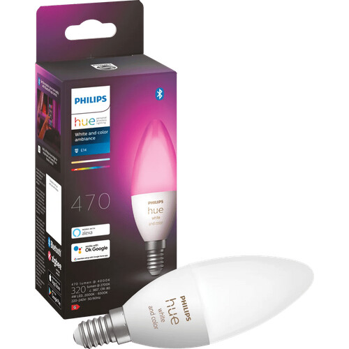 Tweedekans Philips Hue Kaarslamp White and Color E14 Losse lamp