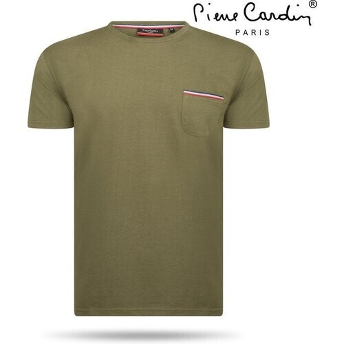 Tweedekans Pierre Cardin - Heren T-Shirt - Ronde Hals - Army - Maat L
