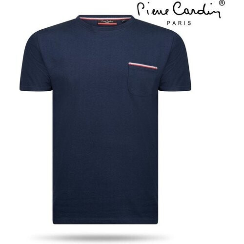 Tweedekans Pierre Cardin - Heren T-Shirt - Ronde Hals - Navy - Maat L