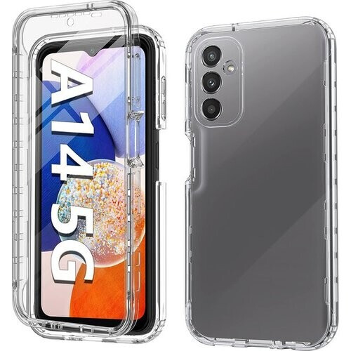 Tweedekans Podec 2-in-1 Hoesje met screenprotector geschikt voor Samsung Galaxy A14 Doorzichtig Telefoonhoesje - Anti-Shock Case Cover