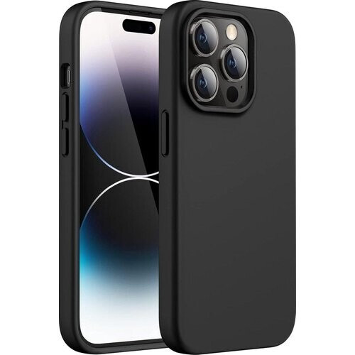 Tweedekans Podec Hoesje Geschikt voor iPhone 14 pro - Telefoonhoesje En Screenprotector - Beschermglas - Zwart