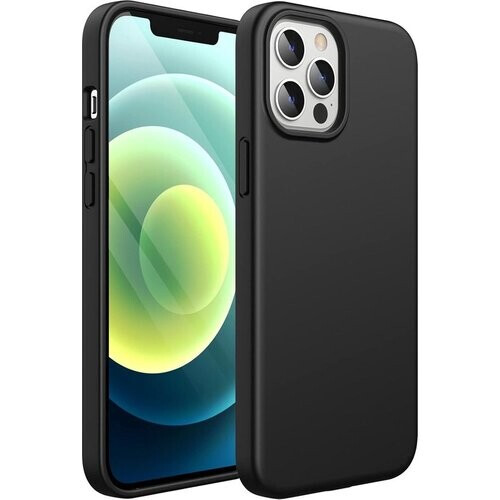 Tweedekans Podec Telefoonhoesje Zwart Geschikt voor iPhone 12 pro max Hoesje En Screenprotector Beschermglas