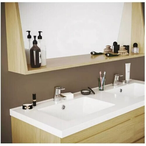 Tweedekans Rechthoekige houten badkamerspiegel