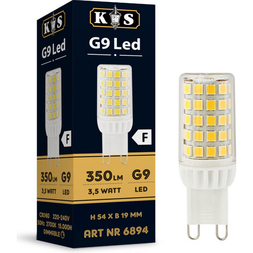 Tweedekans Saaf – G9 LED Lamp – 3.5W – Transparant Kunststof – Dimbaar Warm Wit Licht – Set van 1 Stuk – Energiezuinig & Duurzaam – Voor Sfeerverlichting